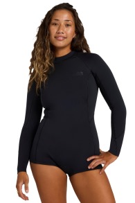 Billabong-Spring Fever 2mm LS Backzip Shorty Combinaison Néoprène Femme