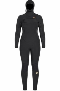 Billabong-Synergy 5/4 Frontzip à Cagoule Combinaison Néoprène Femme