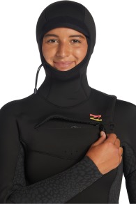 Billabong-Synergy 5/4 Frontzip à Cagoule Combinaison Néoprène Femme