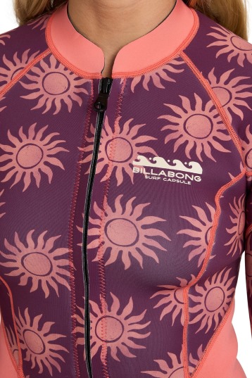 Billabong-Salty Dayz 2mm LS Frontzip Shorty 2026 Combinaison Néoprène Femme