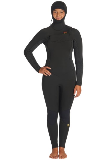 Billabong-Synergy 5/4 Frontzip à Cagoule Combinaison Néoprène Femme