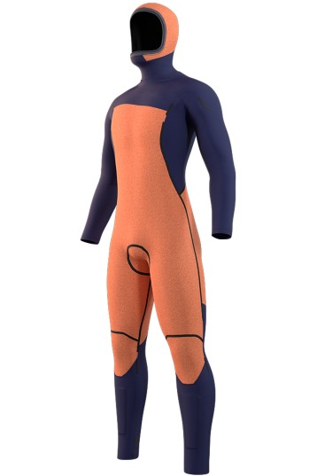 Mystic-Marshall 5/3 Frontzip 2023 Combinaison Néoprène Cagoule