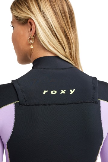 Roxy-Rise Natural 1.5mm LS Frontzip 2026 Shorty Combinaison Néoprène Femme