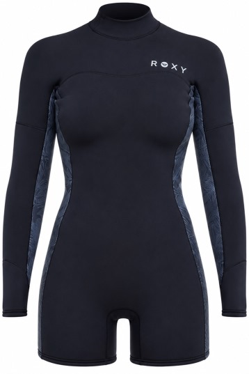 Roxy-Swell Natural 2.0mm LS Backzip 2026 Shorty Combinaison Néoprène Femme