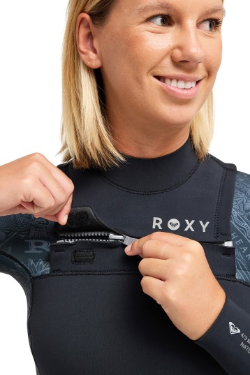 Roxy-Swell Natural 4/3 Frontzip Combinaison Néoprène Femme