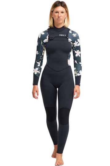 Roxy-Swell Natural 4/3 Frontzip Combinaison Néoprène Femme