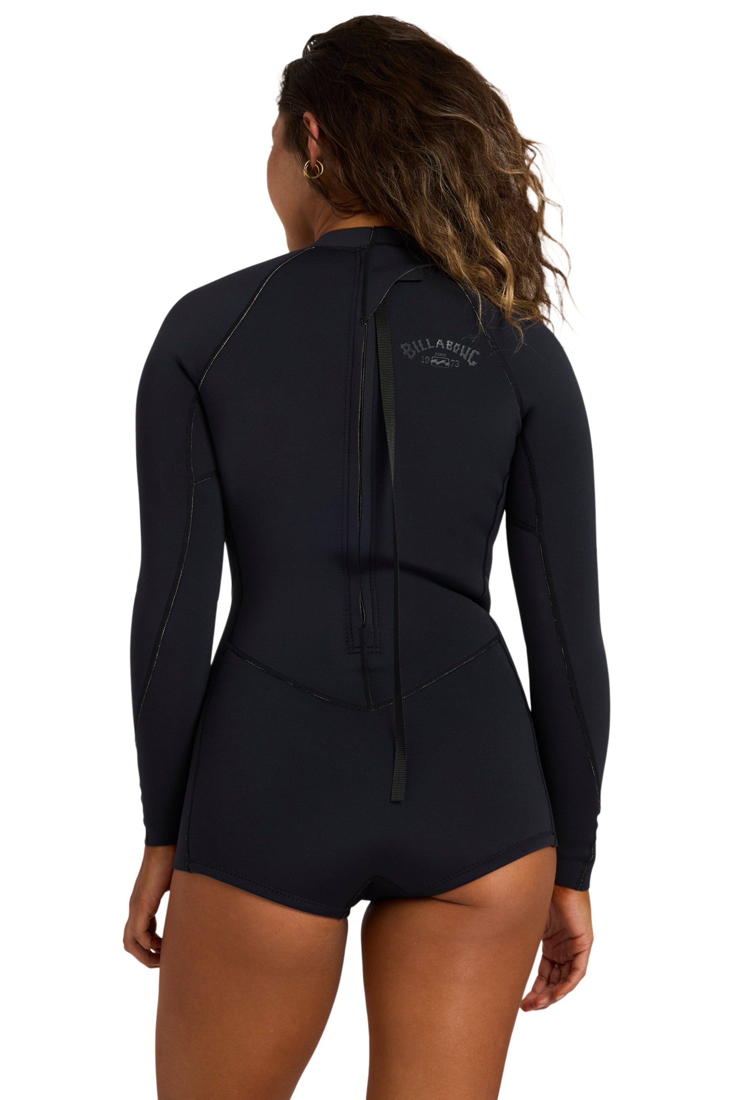Billabong-Spring Fever 2mm LS Backzip Shorty Combinaison Néoprène Femme