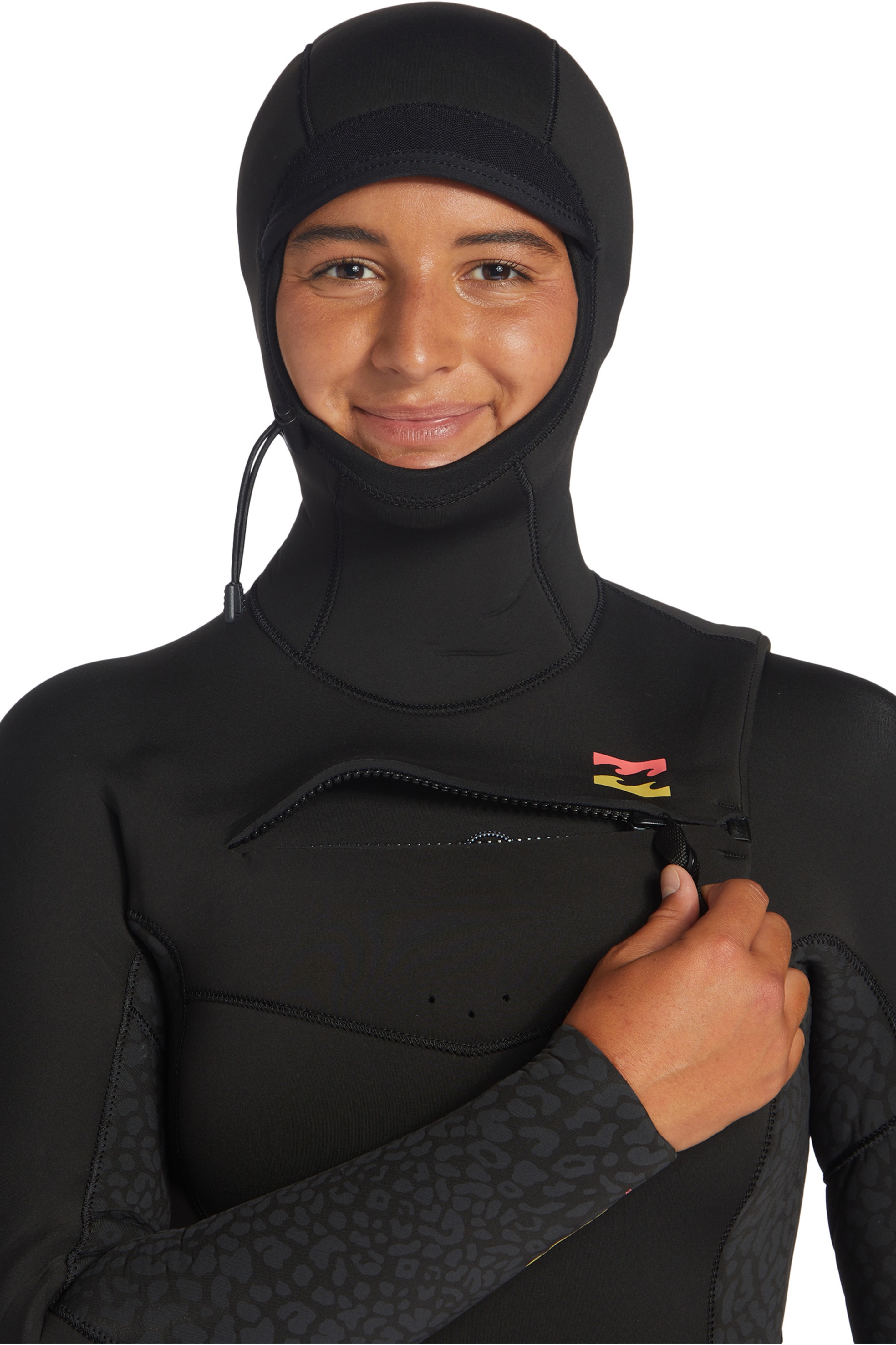 Billabong-Synergy 5/4 Frontzip à Cagoule Combinaison Néoprène Femme