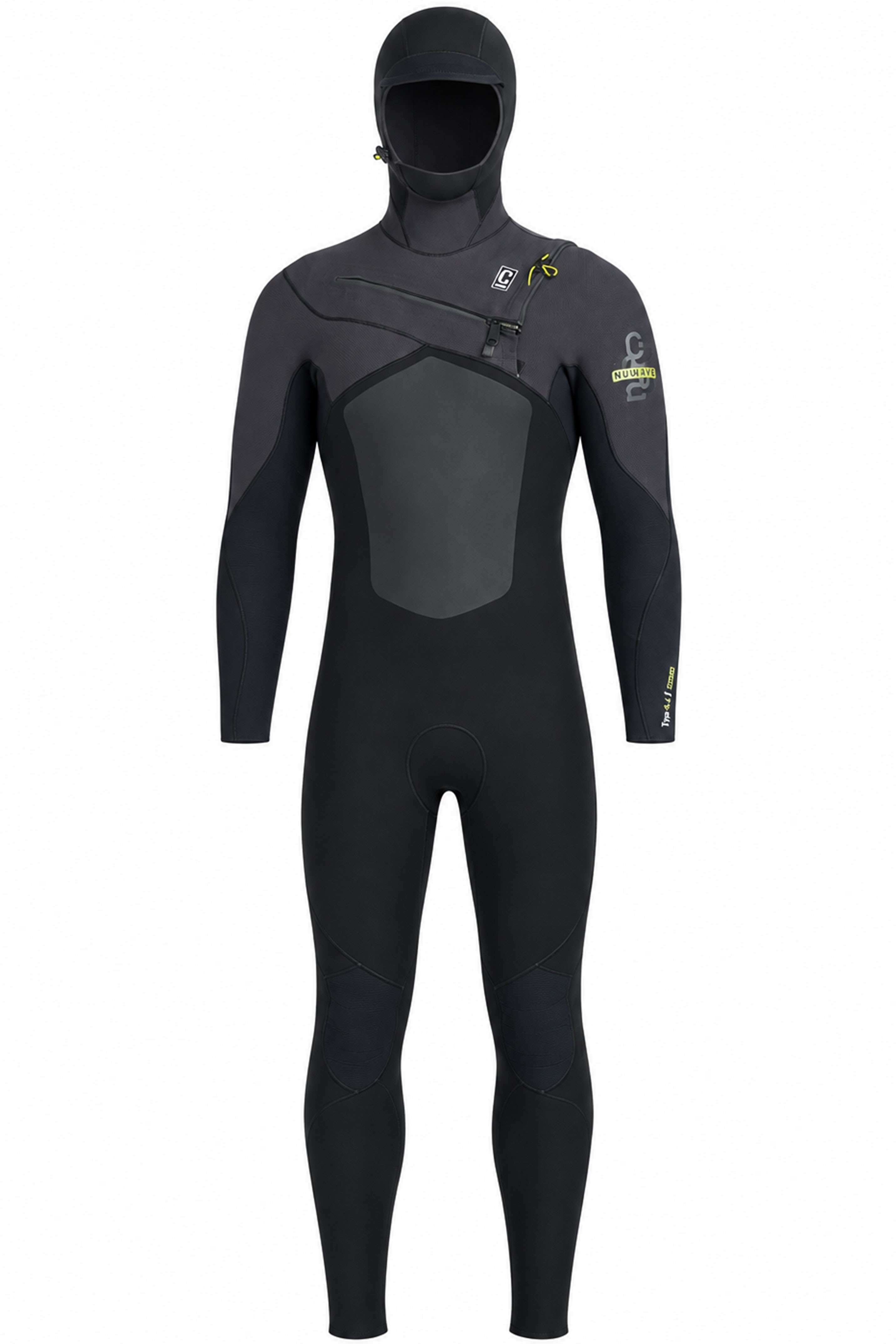 C-Skins-NuWave ReWired 5/4 Frontzip à Cagoule Combinaison Néoprène Homme