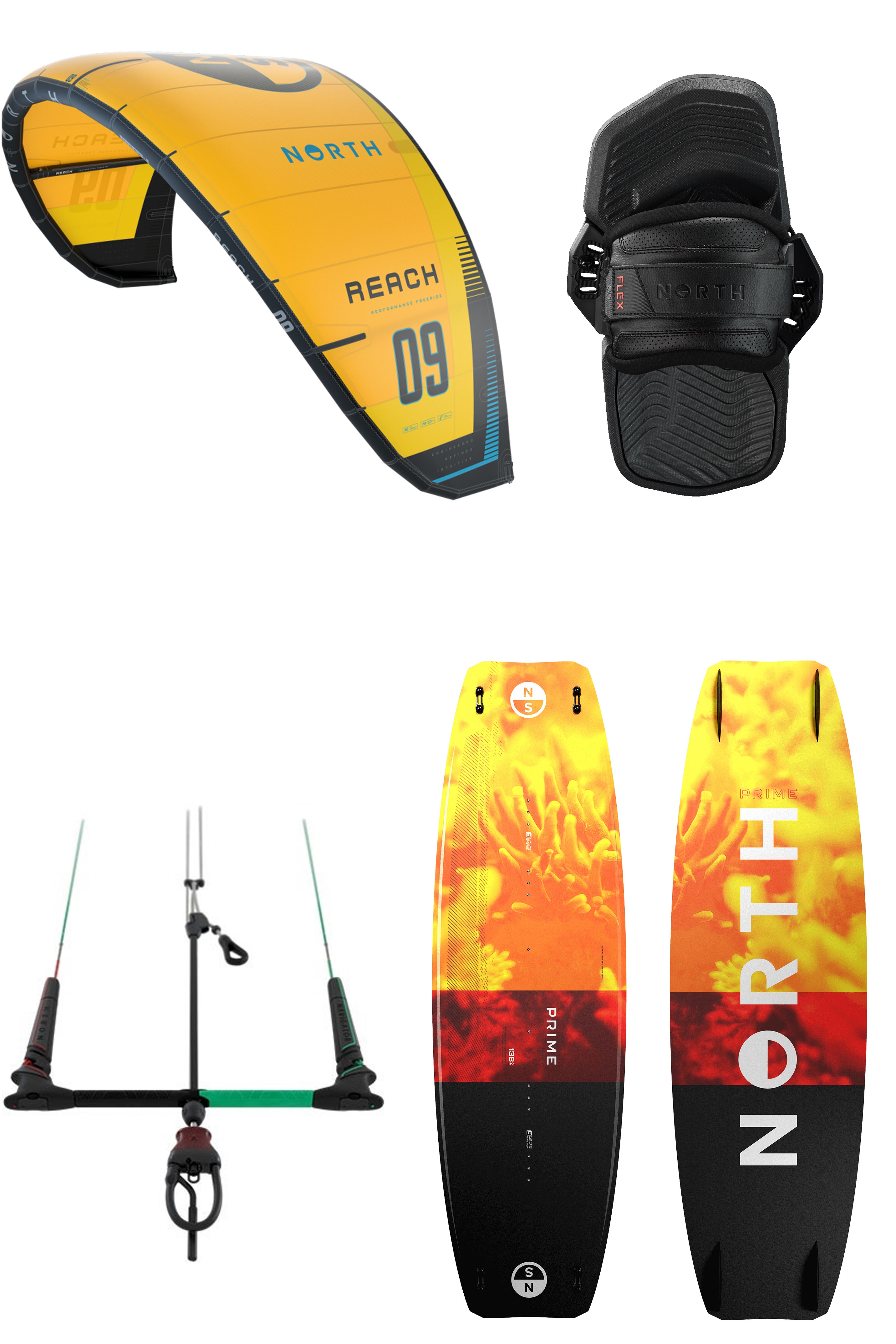 North-Reach 2025 + Prime 2024 Pack de Kitesurf