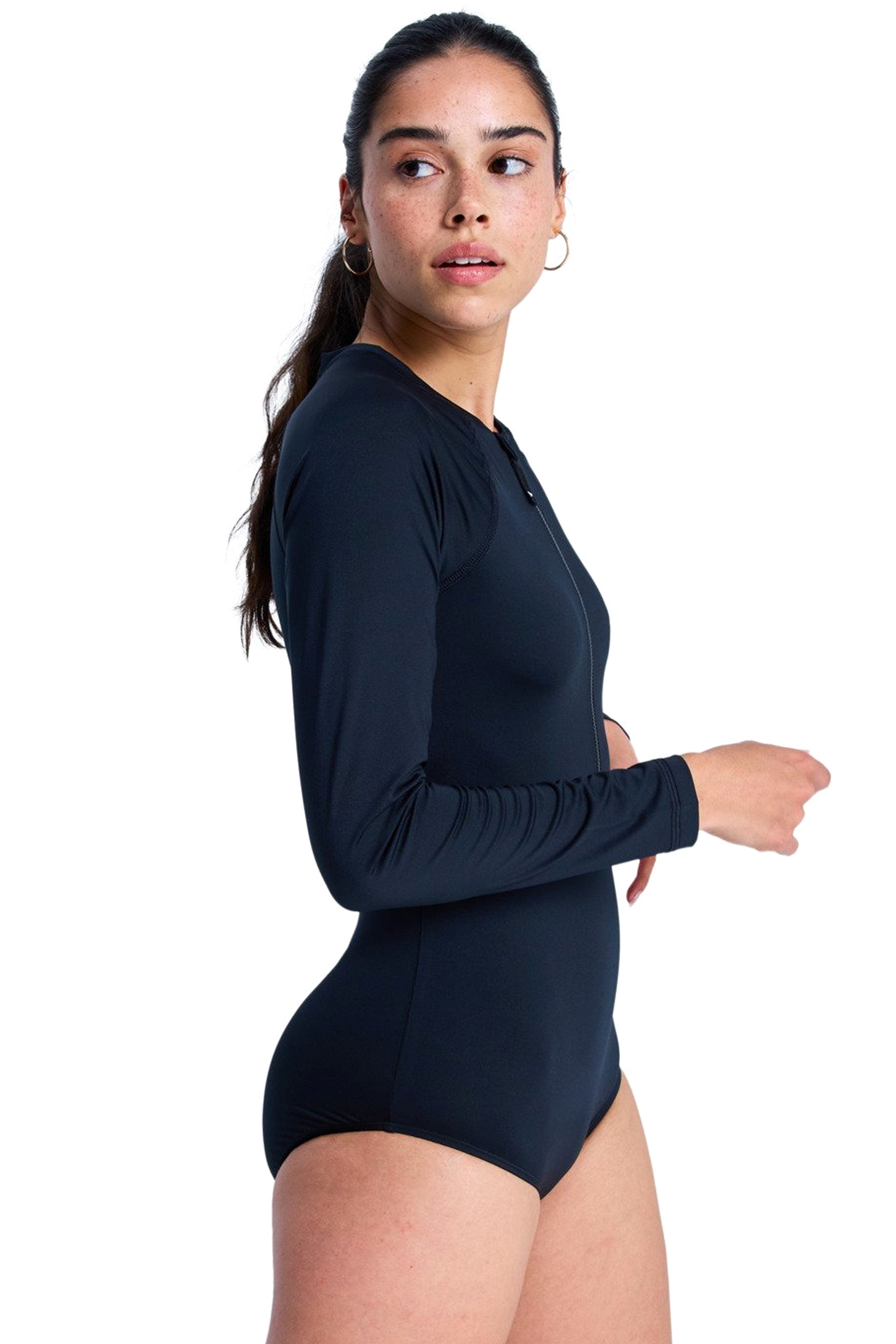 Roxy-Essentials LS Front Zipped One Lycra Femme